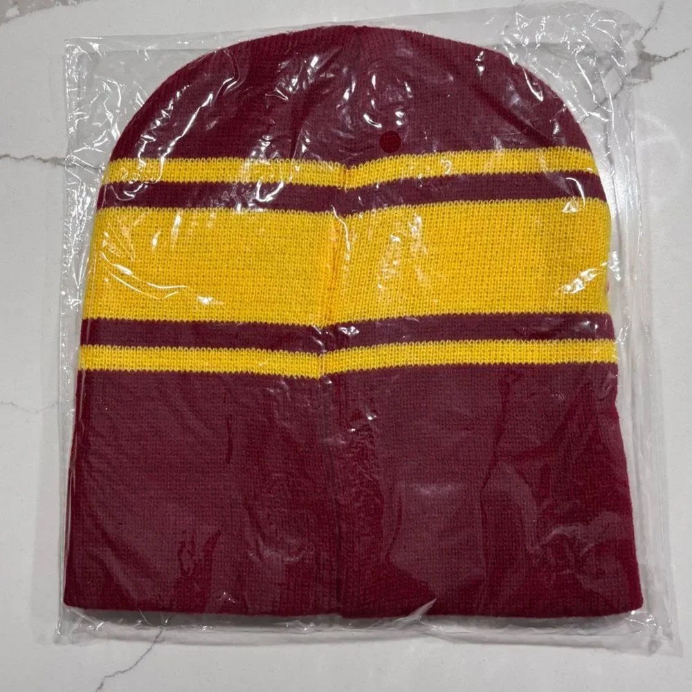 Chicago Wolves Red Yellow Adult Unisex Hockey League Hat Beanie OS Men's Women's